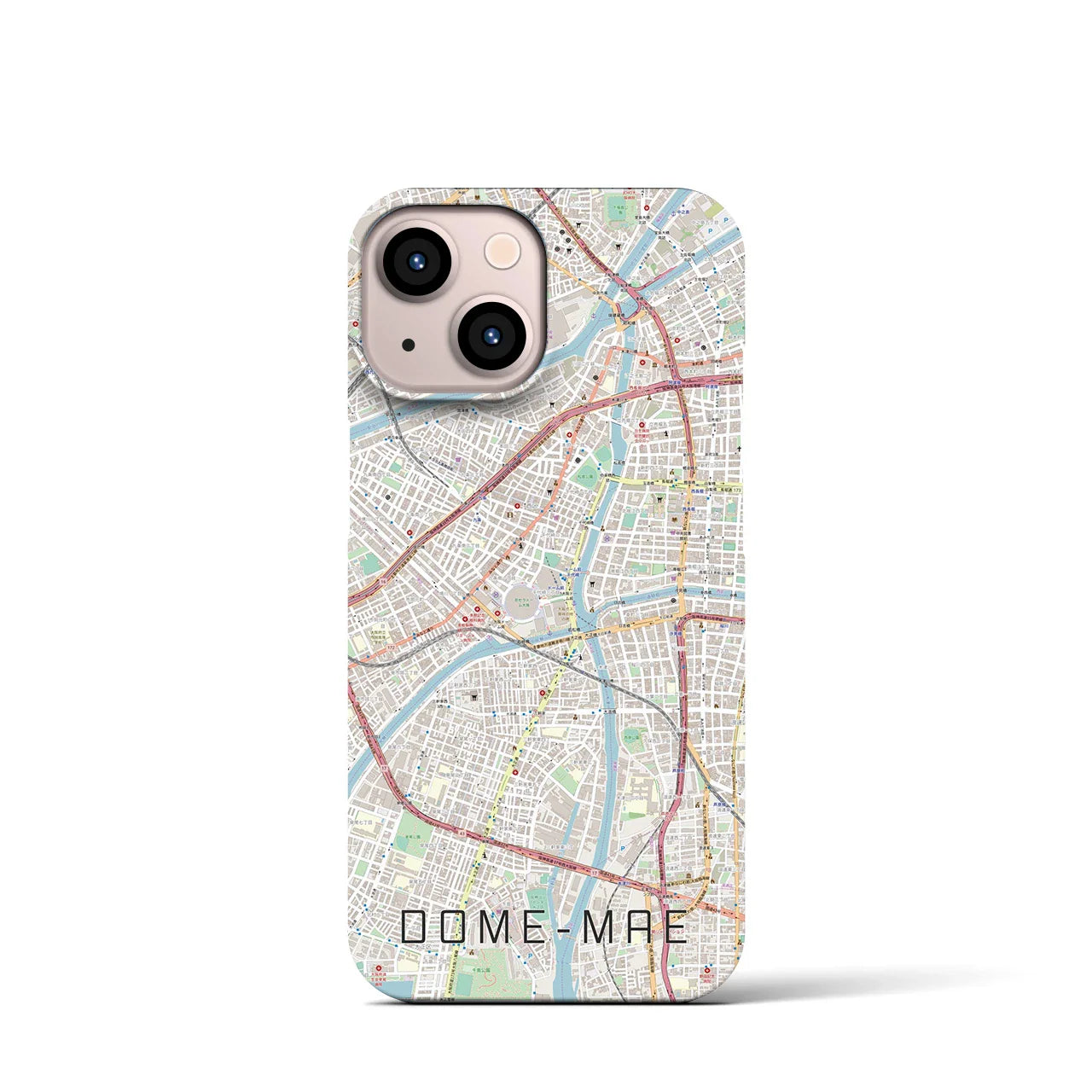 【ドーム前(大阪府)】地図柄iPhoneケース(バックカバータイプ)