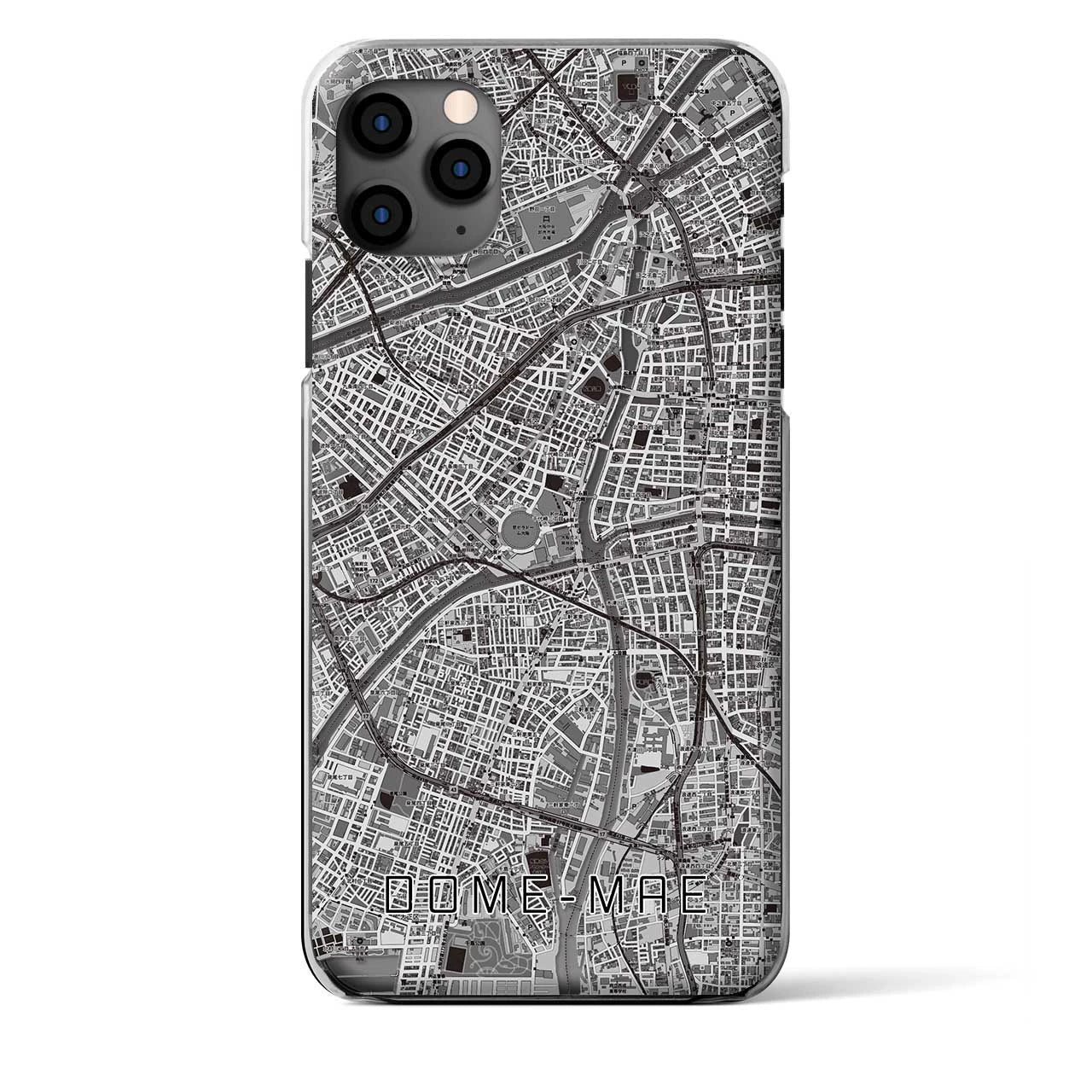 【ドーム前(大阪府)】地図柄iPhoneケース(クリアタイプ)