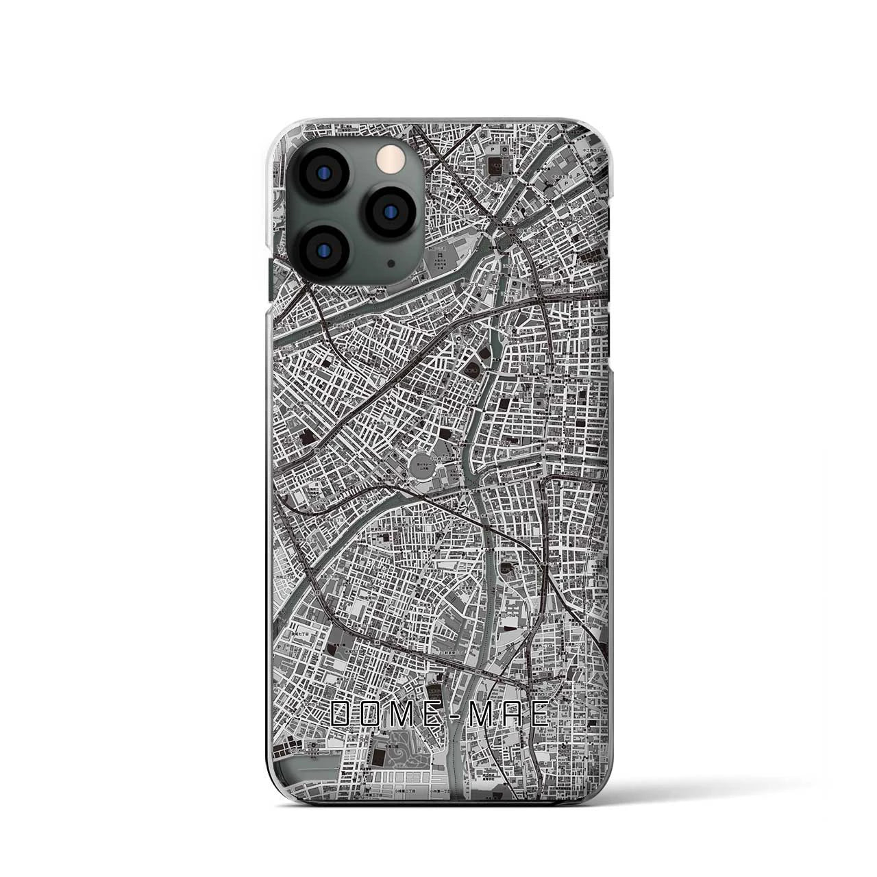 【ドーム前(大阪府)】地図柄iPhoneケース(クリアタイプ)