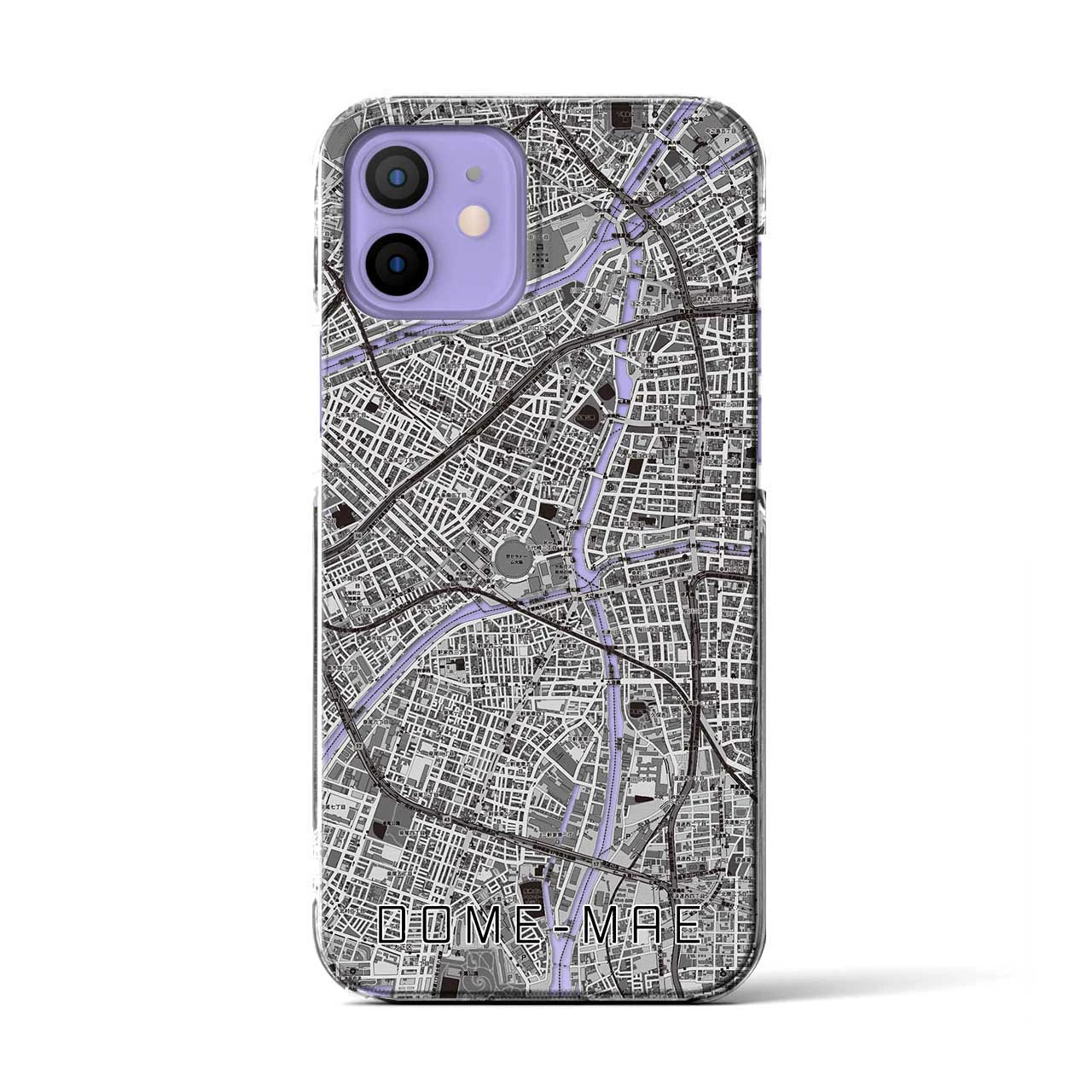 【ドーム前(大阪府)】地図柄iPhoneケース(クリアタイプ)