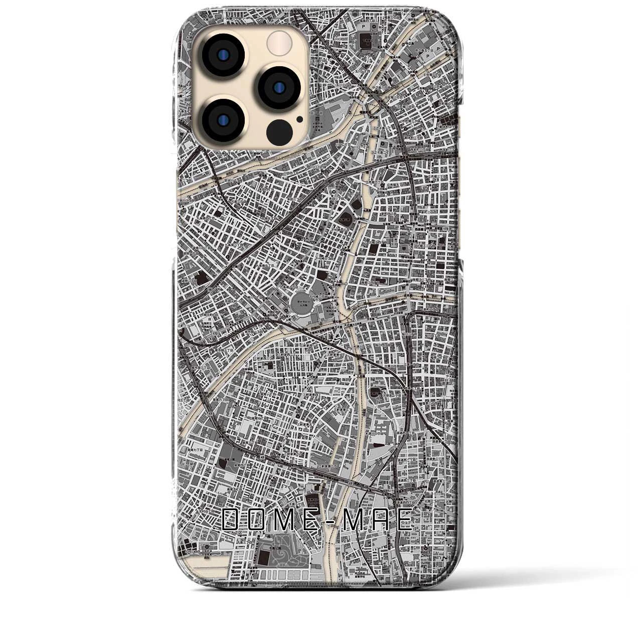 【ドーム前(大阪府)】地図柄iPhoneケース(クリアタイプ)