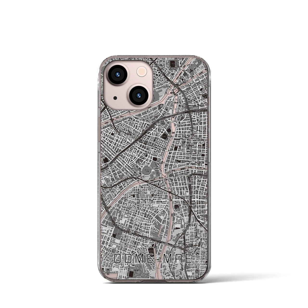 【ドーム前(大阪府)】地図柄iPhoneケース(クリアタイプ)