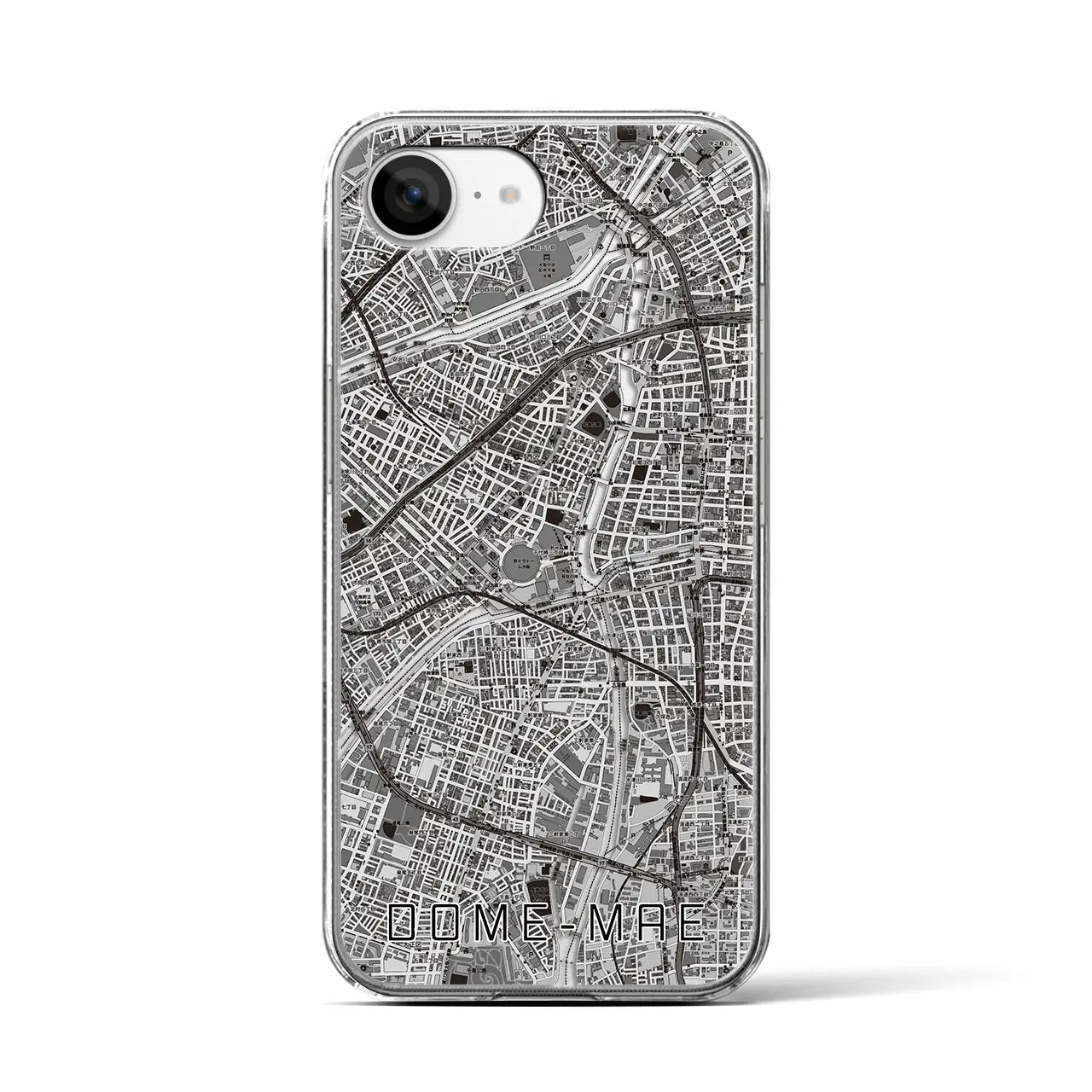 【ドーム前(大阪府)】地図柄iPhoneケース(クリアタイプ)