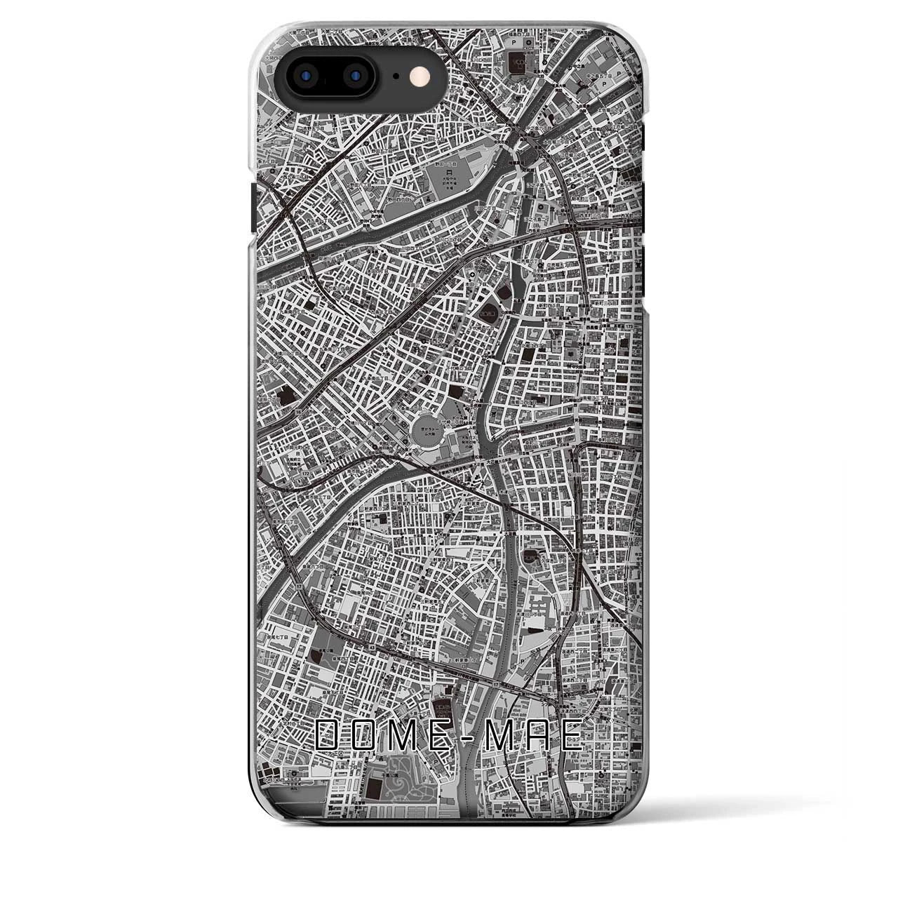 【ドーム前(大阪府)】地図柄iPhoneケース(クリアタイプ)