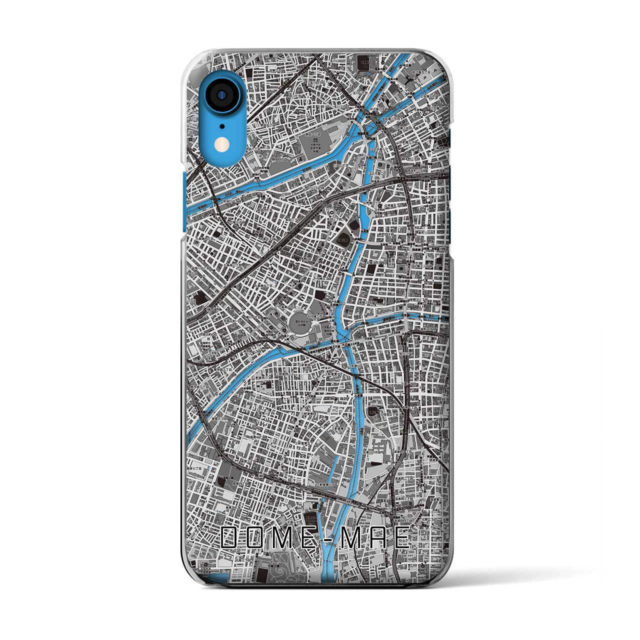 【ドーム前(大阪府)】地図柄iPhoneケース(クリアタイプ)