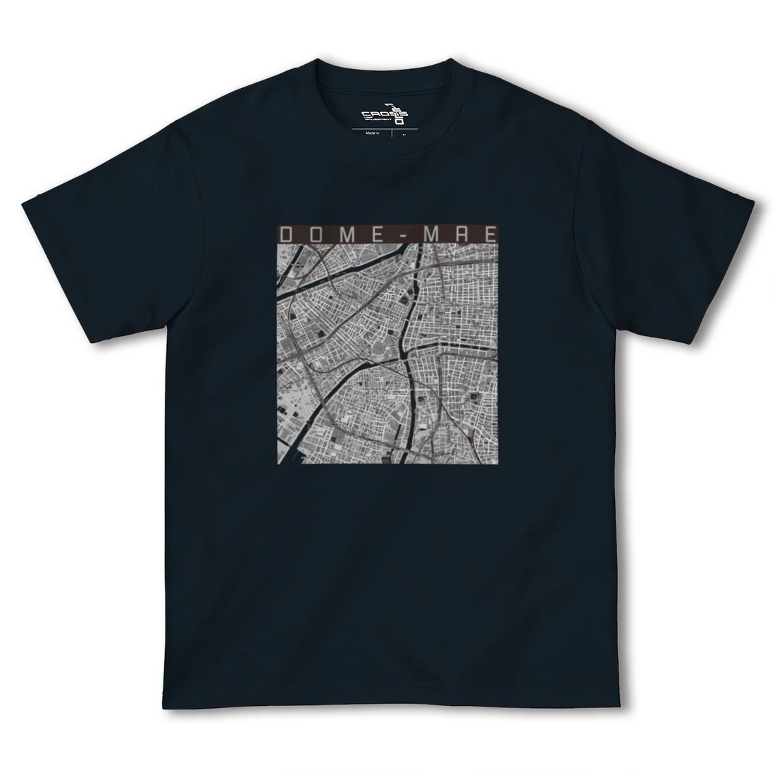 【ドーム前(大阪府)】地図柄ヘビーウェイトTシャツ