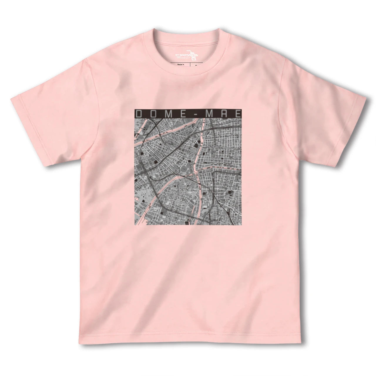 【ドーム前(大阪府)】地図柄ヘビーウェイトTシャツ