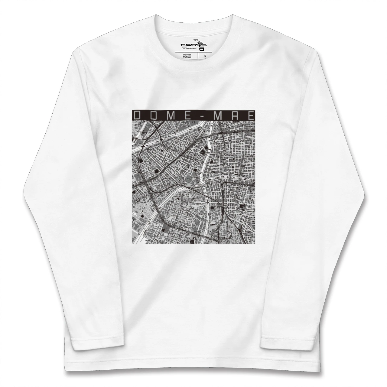 【ドーム前(大阪府)】地図柄ロングスリーブTシャツ