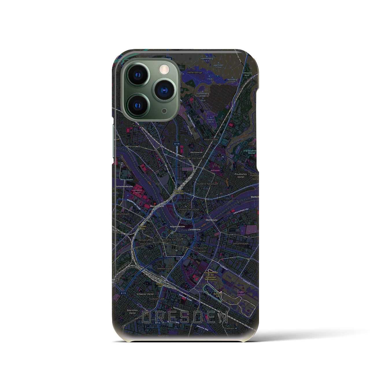 【ドレスデン(ドイツ)】地図柄iPhoneケース(バックカバータイプ)