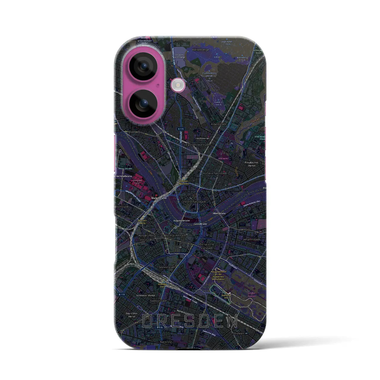 【ドレスデン(ドイツ)】地図柄iPhoneケース(バックカバータイプ)
