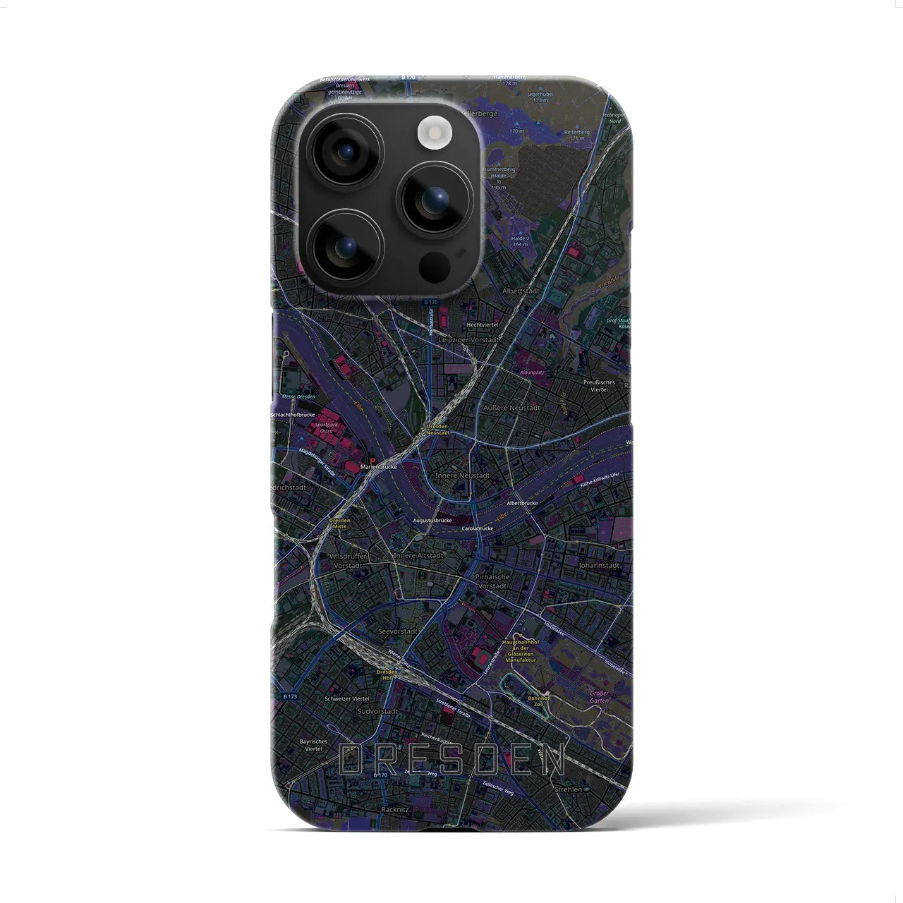 【ドレスデン(ドイツ)】地図柄iPhoneケース(バックカバータイプ)