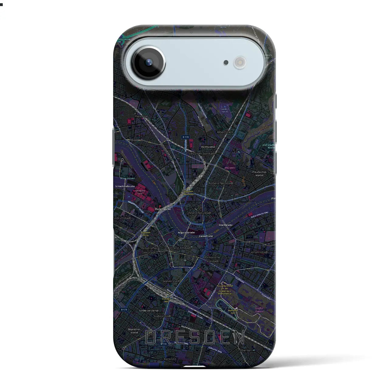 【ドレスデン(ドイツ)】地図柄iPhoneケース(バックカバータイプ)