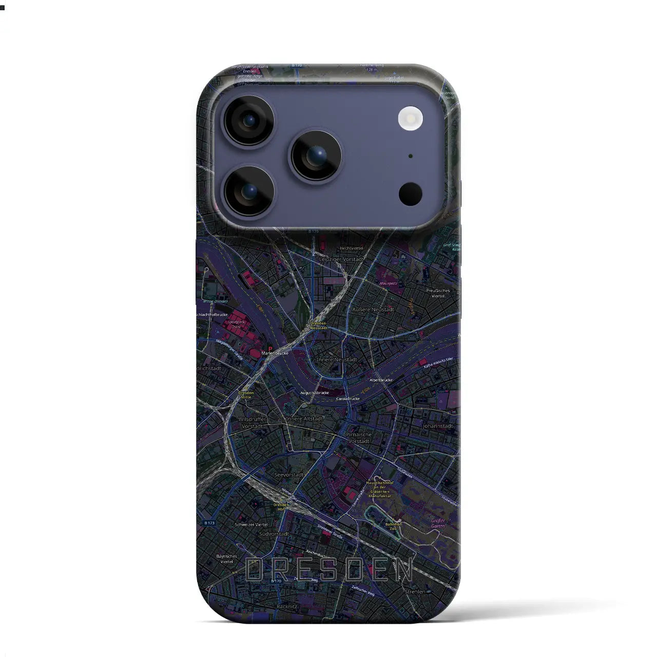 【ドレスデン(ドイツ)】地図柄iPhoneケース(バックカバータイプ)