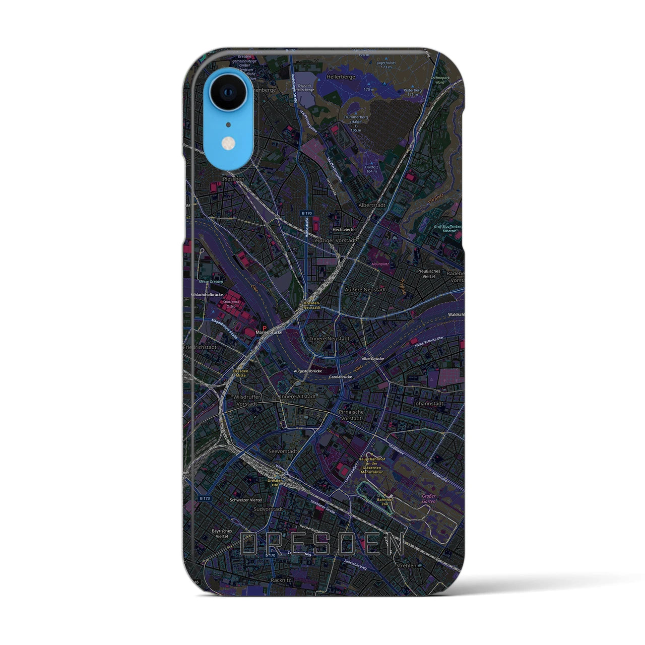 【ドレスデン(ドイツ)】地図柄iPhoneケース(バックカバータイプ)