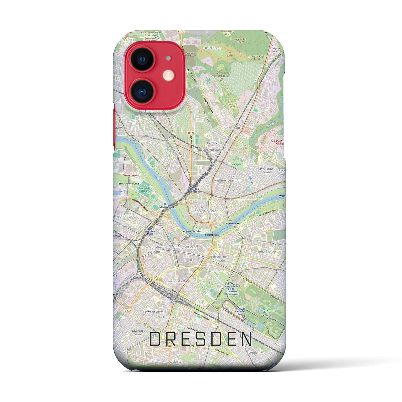 【ドレスデン(ドイツ)】地図柄iPhoneケース(バックカバータイプ)