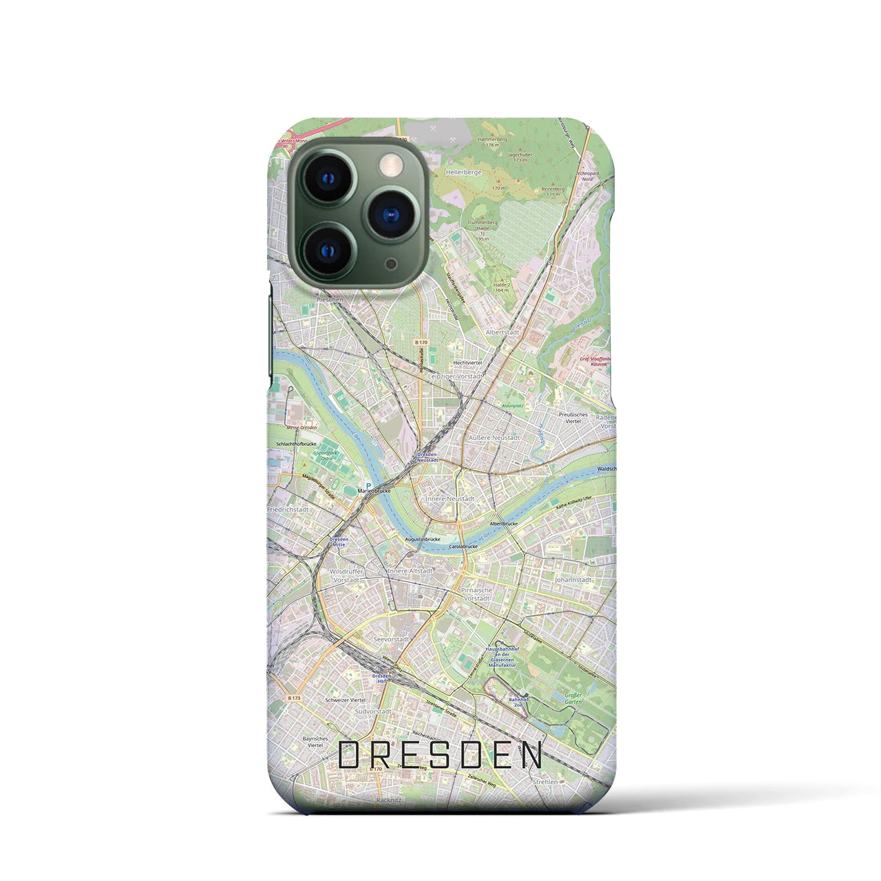 【ドレスデン(ドイツ)】地図柄iPhoneケース(バックカバータイプ)