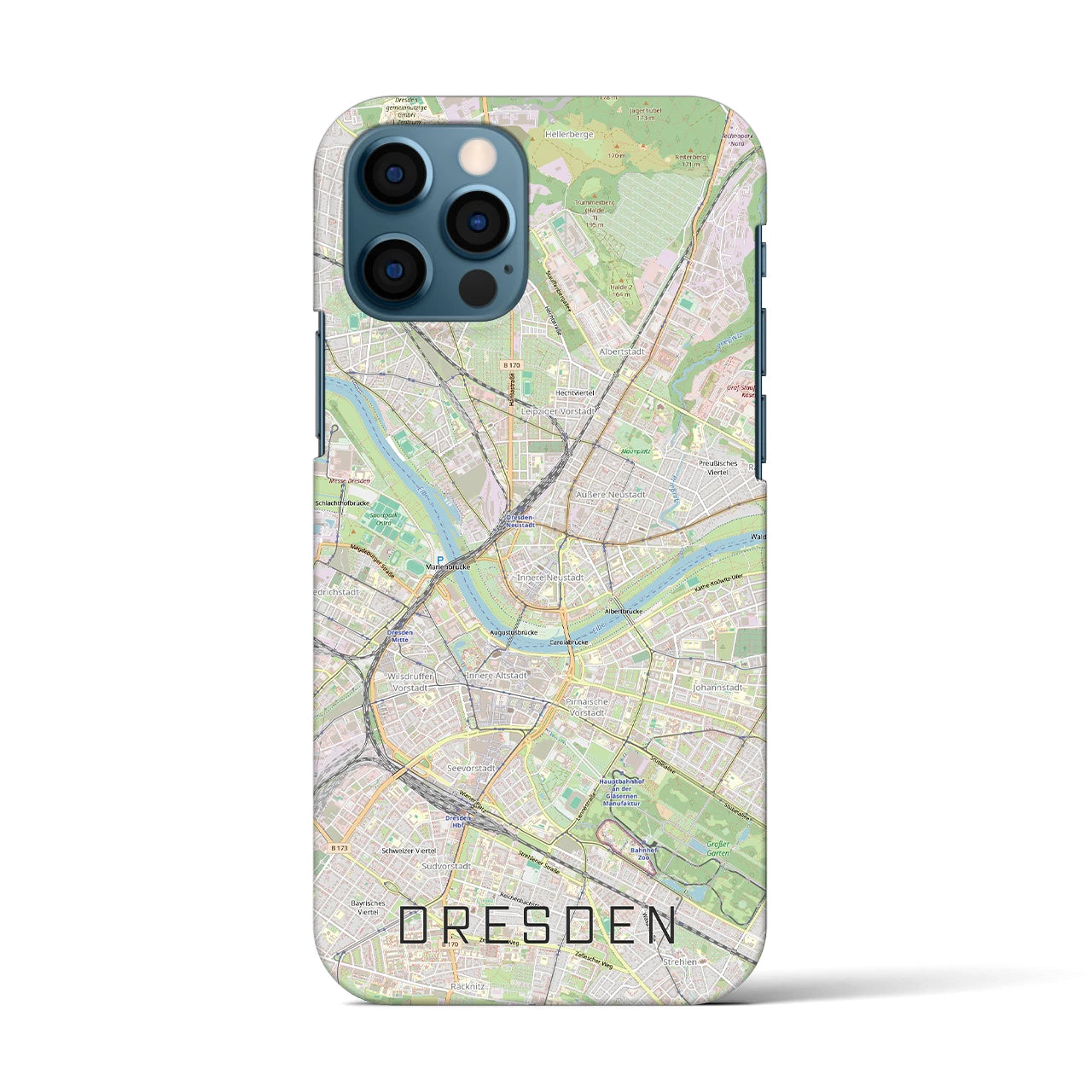 【ドレスデン(ドイツ)】地図柄iPhoneケース(バックカバータイプ)