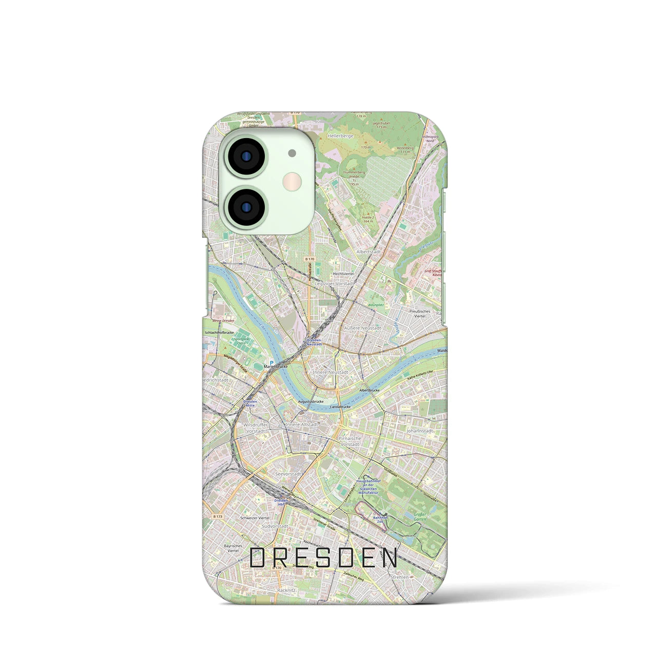 【ドレスデン(ドイツ)】地図柄iPhoneケース(バックカバータイプ)