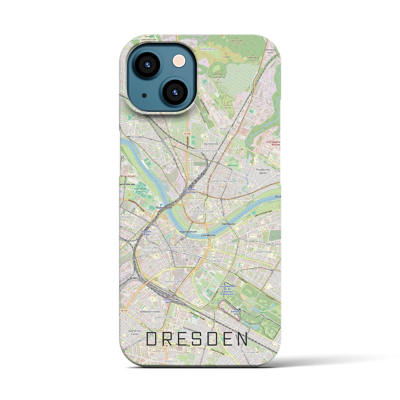 【ドレスデン(ドイツ)】地図柄iPhoneケース(バックカバータイプ)