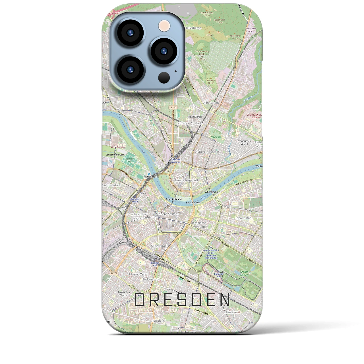 【ドレスデン(ドイツ)】地図柄iPhoneケース(バックカバータイプ)