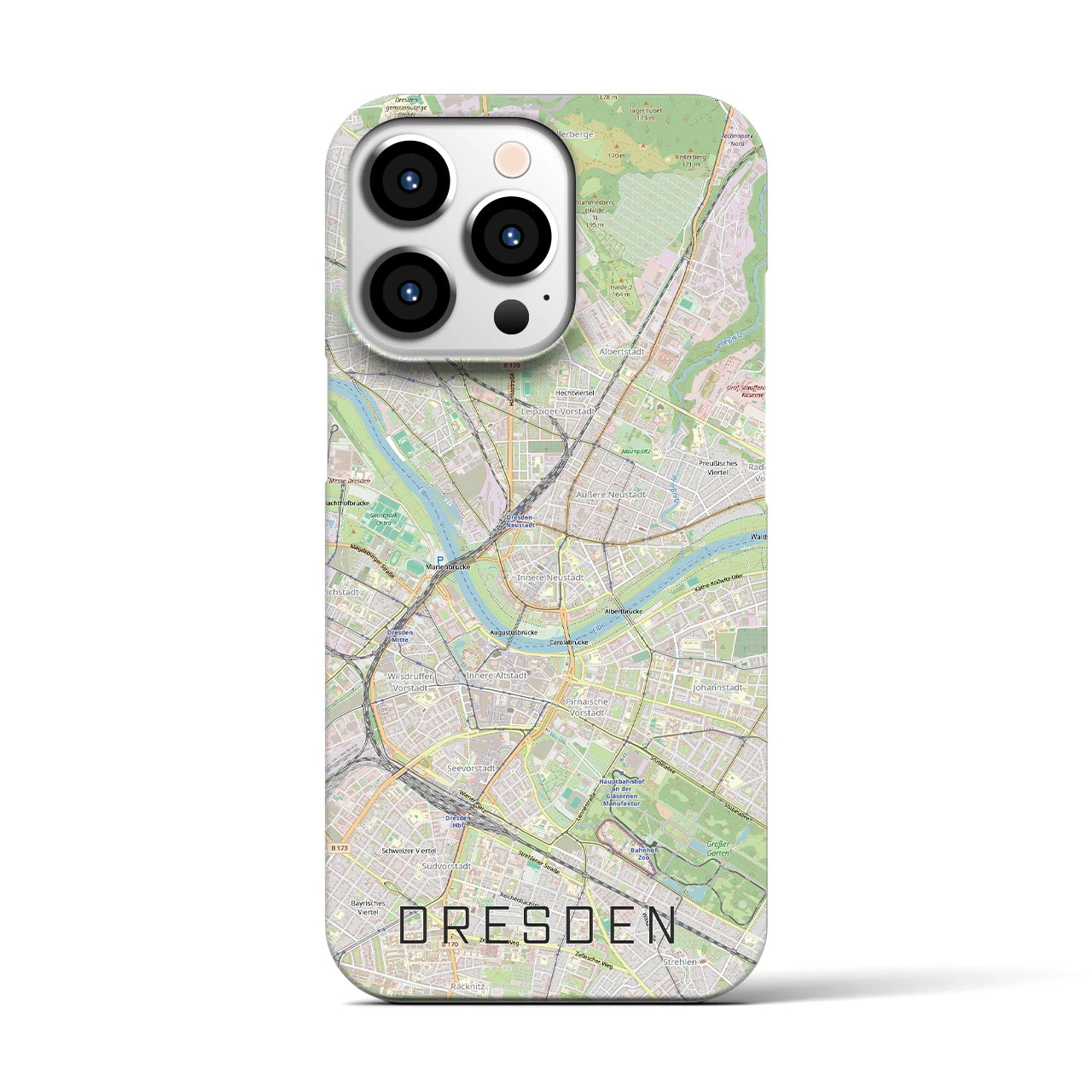 【ドレスデン(ドイツ)】地図柄iPhoneケース(バックカバータイプ)