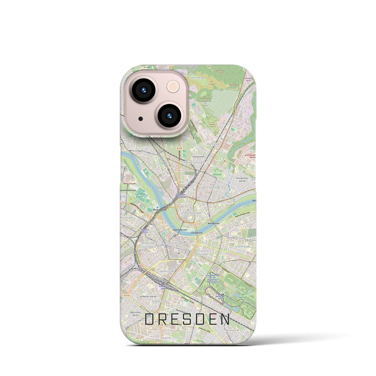 【ドレスデン(ドイツ)】地図柄iPhoneケース(バックカバータイプ)