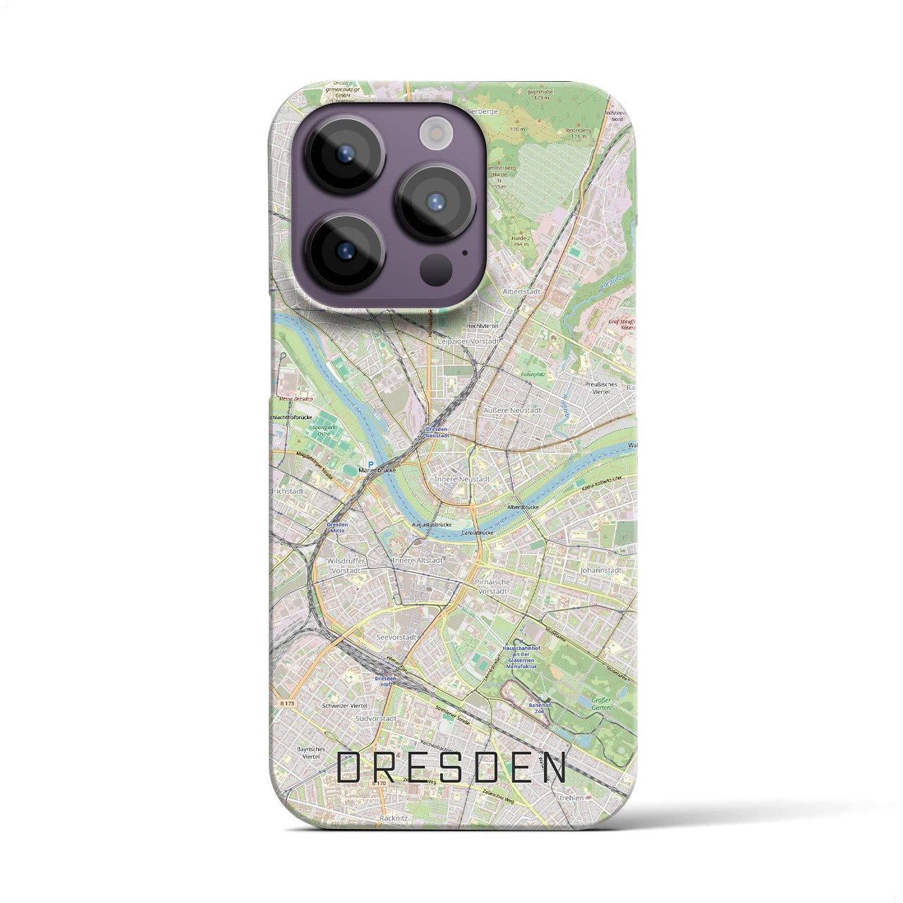 【ドレスデン(ドイツ)】地図柄iPhoneケース(バックカバータイプ)