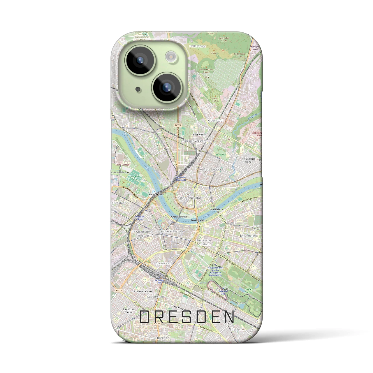 【ドレスデン(ドイツ)】地図柄iPhoneケース(バックカバータイプ)
