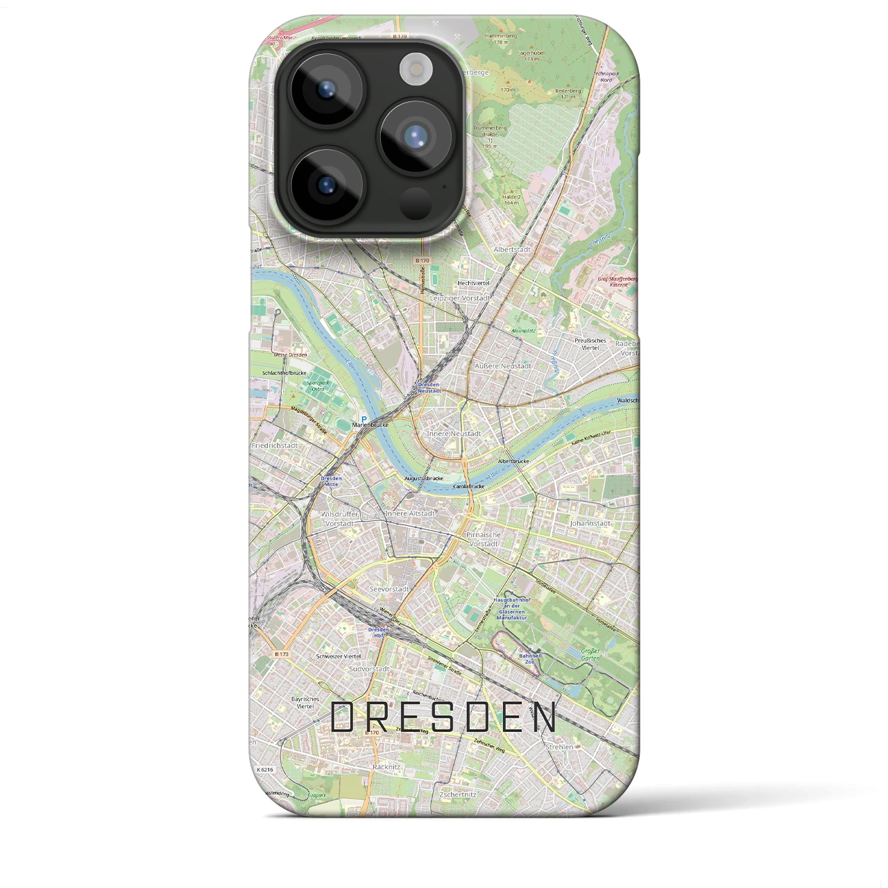 【ドレスデン(ドイツ)】地図柄iPhoneケース(バックカバータイプ)