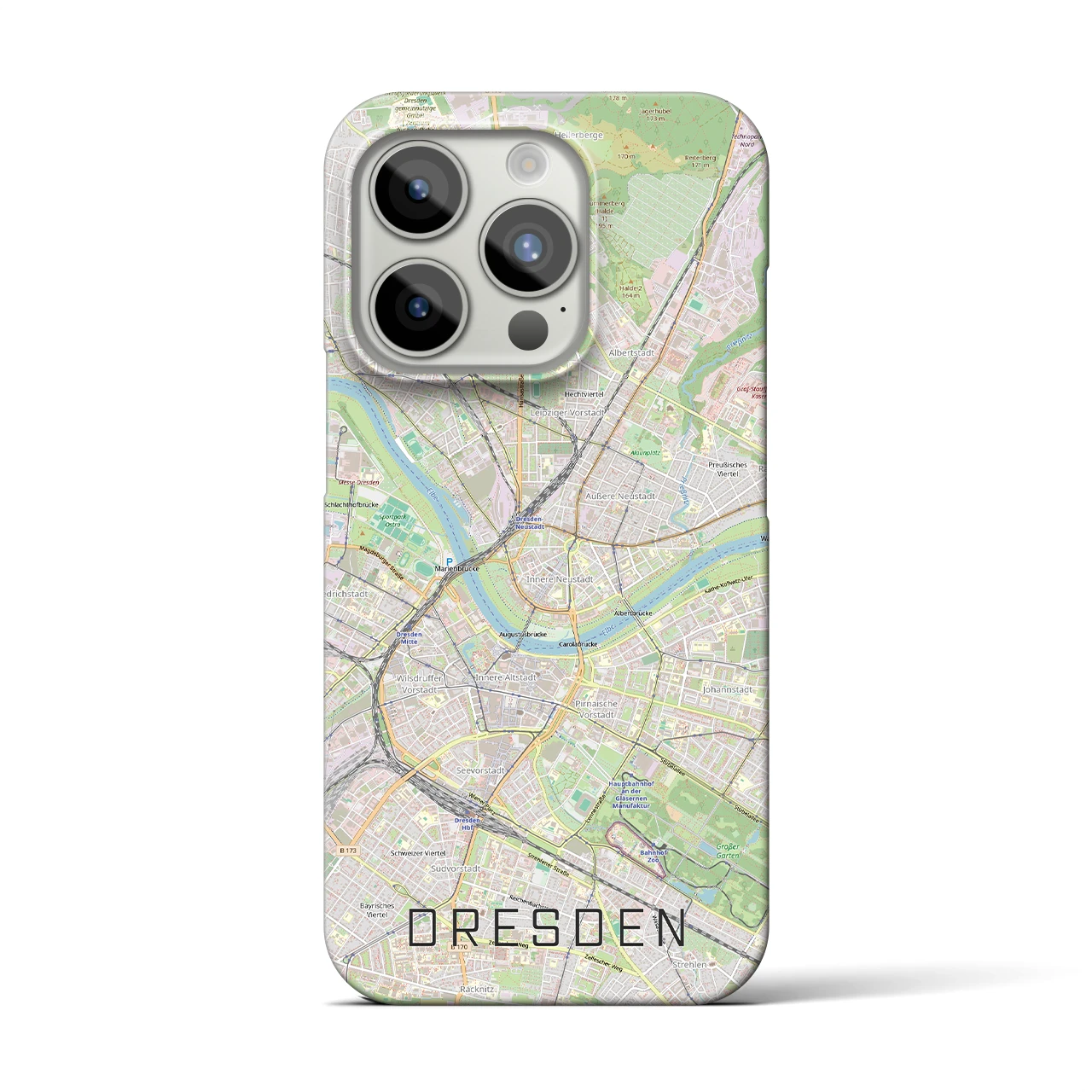 【ドレスデン(ドイツ)】地図柄iPhoneケース(バックカバータイプ)