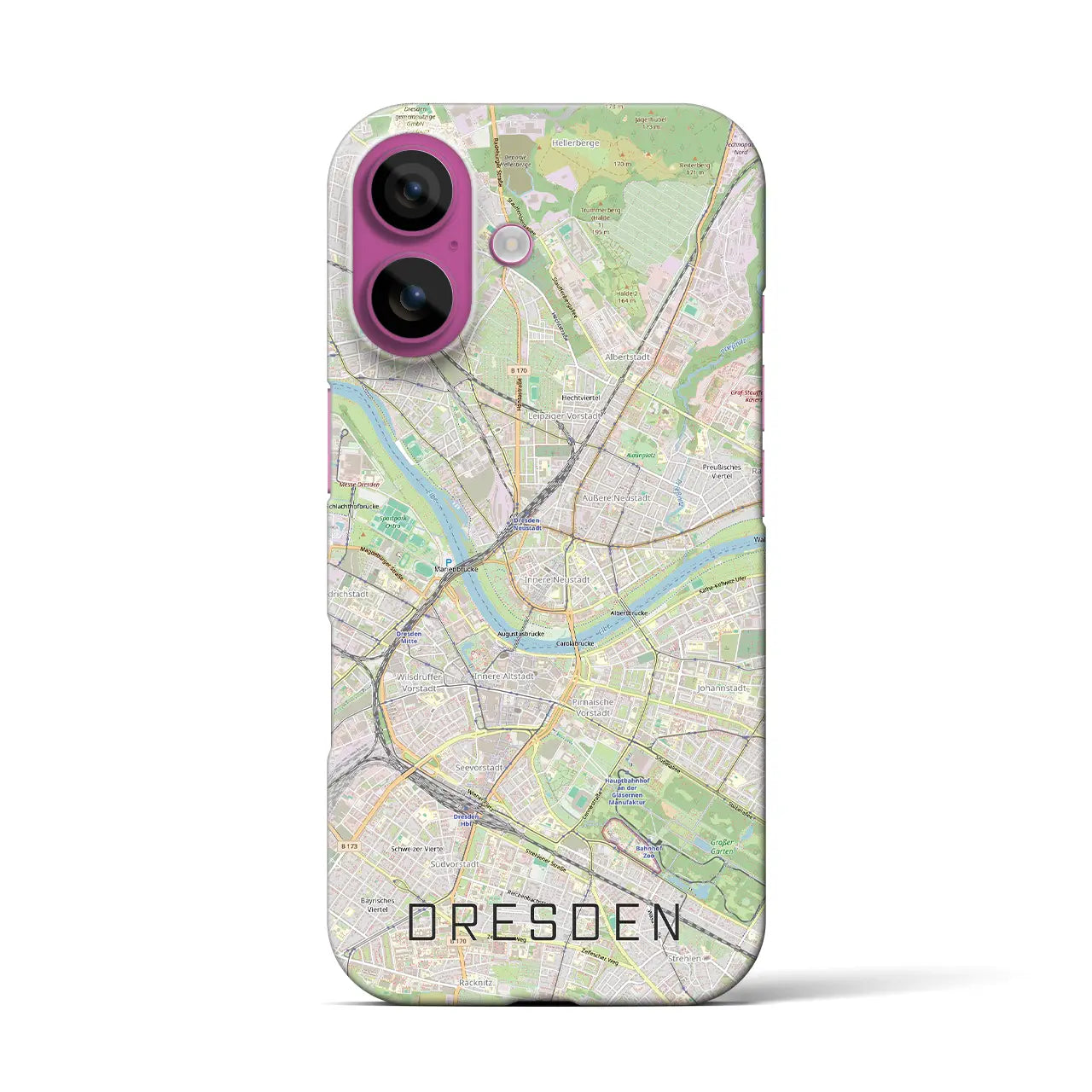 【ドレスデン(ドイツ)】地図柄iPhoneケース(バックカバータイプ)