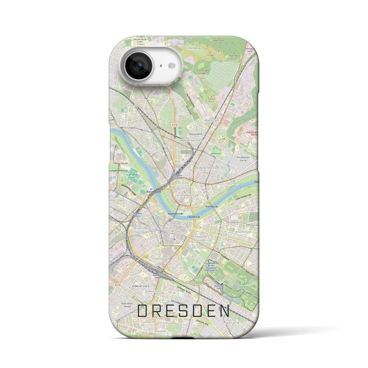 【ドレスデン(ドイツ)】地図柄iPhoneケース(バックカバータイプ)