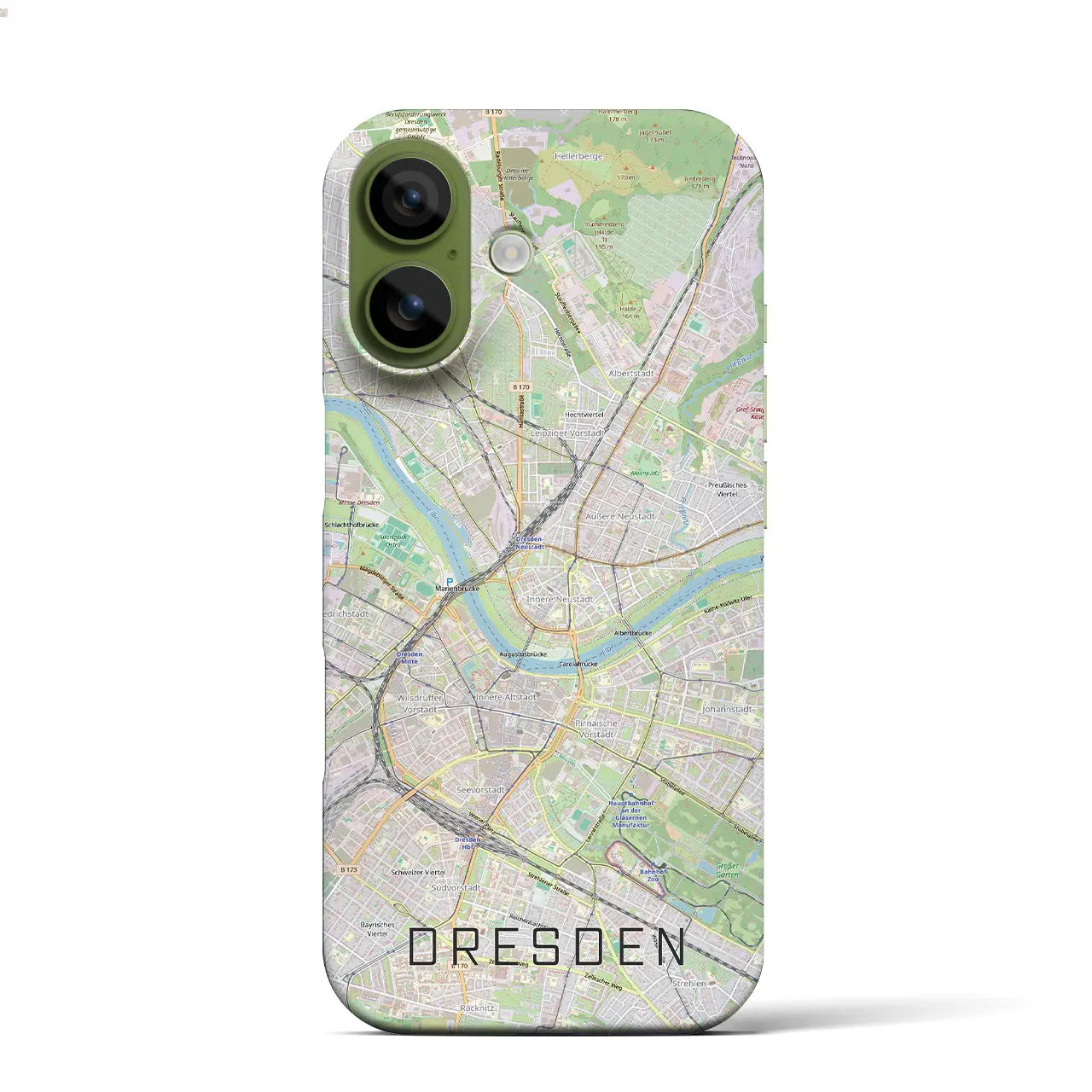 【ドレスデン(ドイツ)】地図柄iPhoneケース(バックカバータイプ)