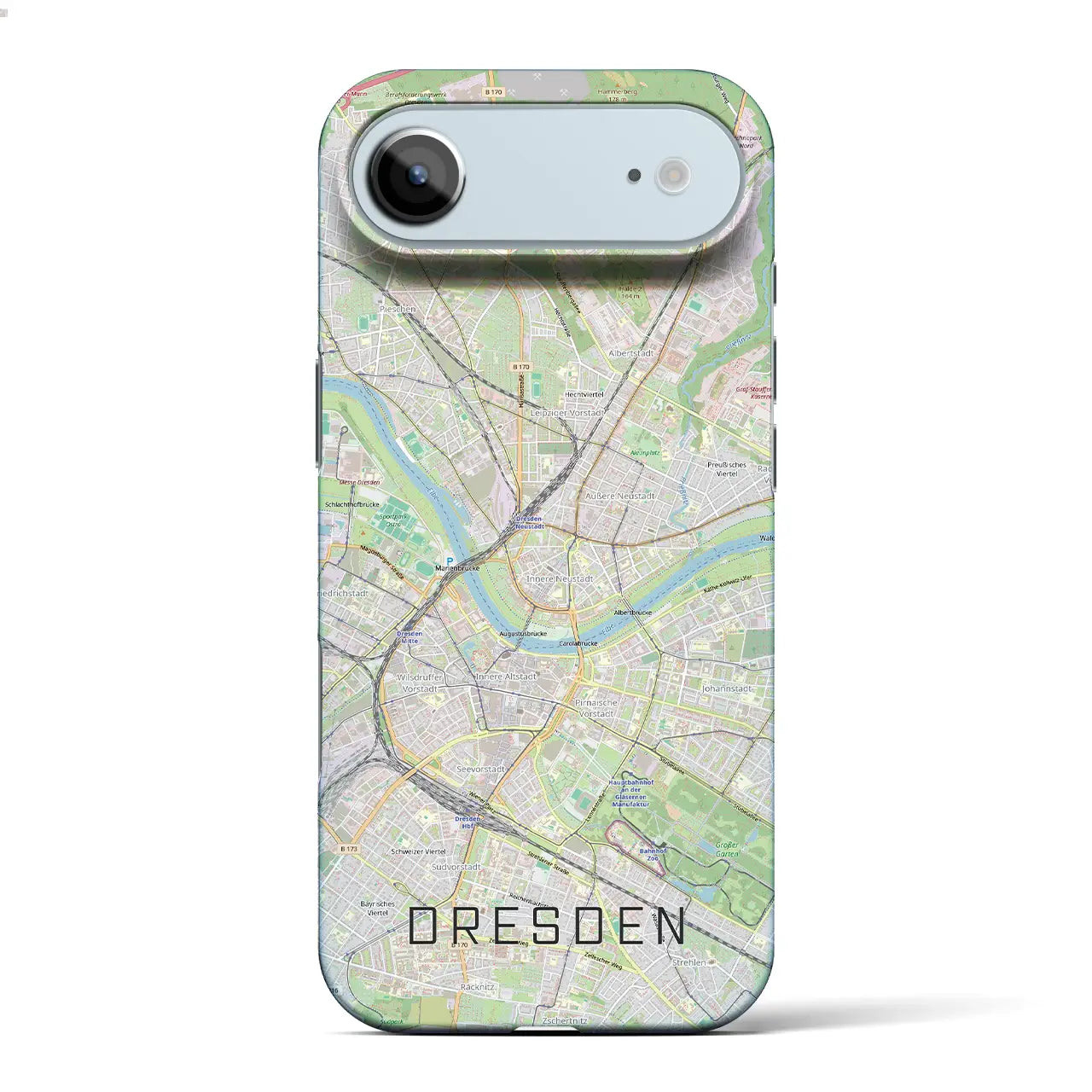 【ドレスデン(ドイツ)】地図柄iPhoneケース(バックカバータイプ)ナチュラル・iPhone 17 Pro Max 用