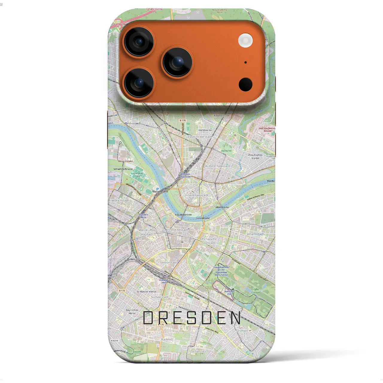 【ドレスデン(ドイツ)】地図柄iPhoneケース(バックカバータイプ)