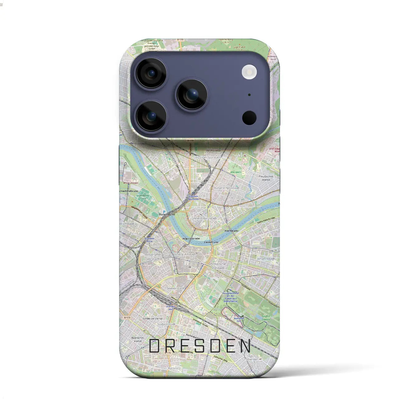 【ドレスデン(ドイツ)】地図柄iPhoneケース(バックカバータイプ)