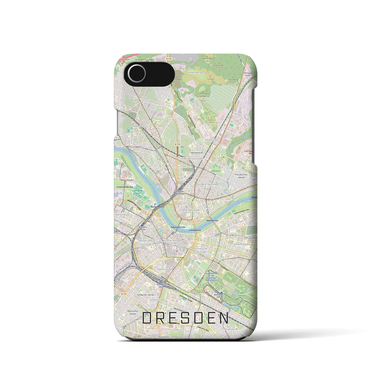 【ドレスデン(ドイツ)】地図柄iPhoneケース(バックカバータイプ)