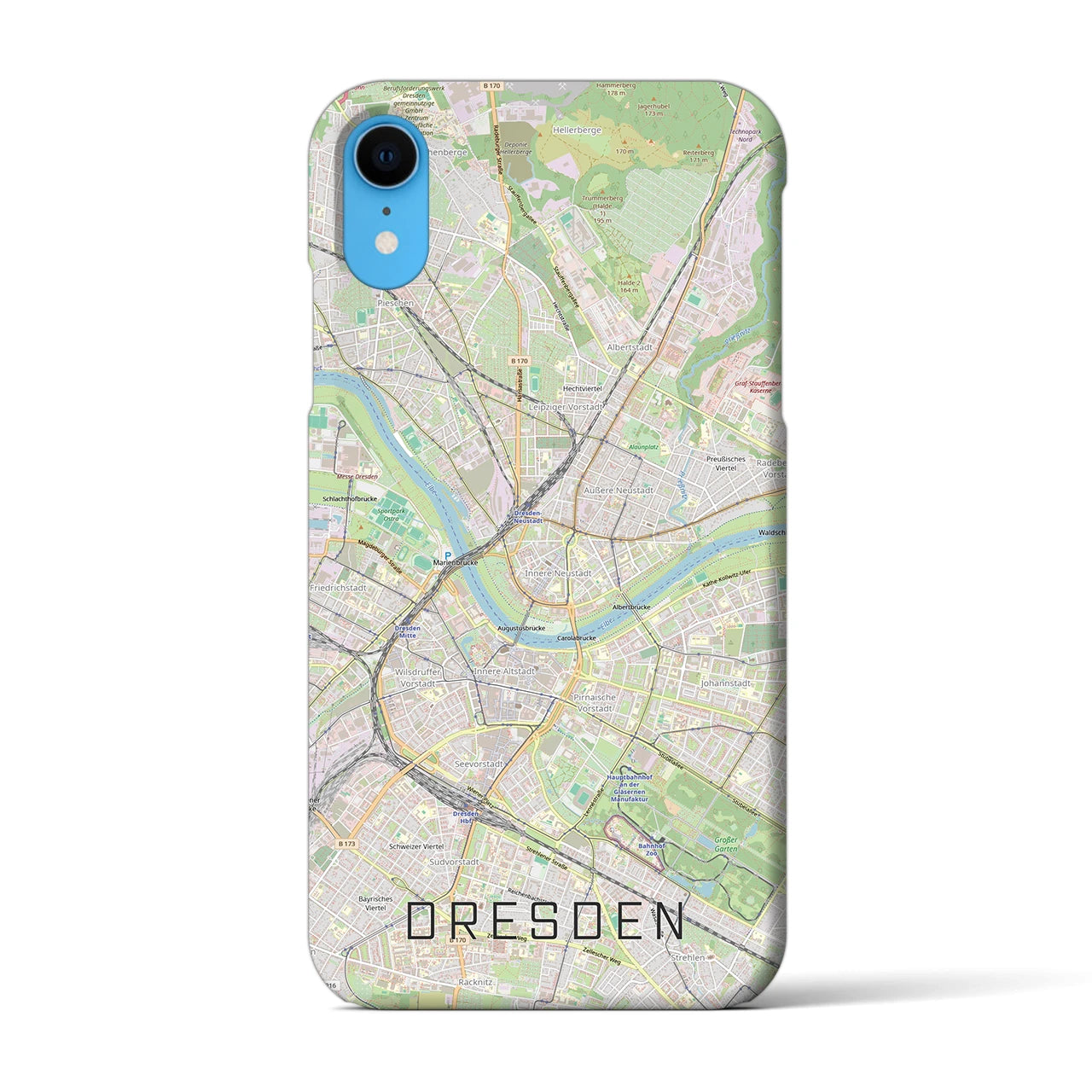 【ドレスデン(ドイツ)】地図柄iPhoneケース(バックカバータイプ)