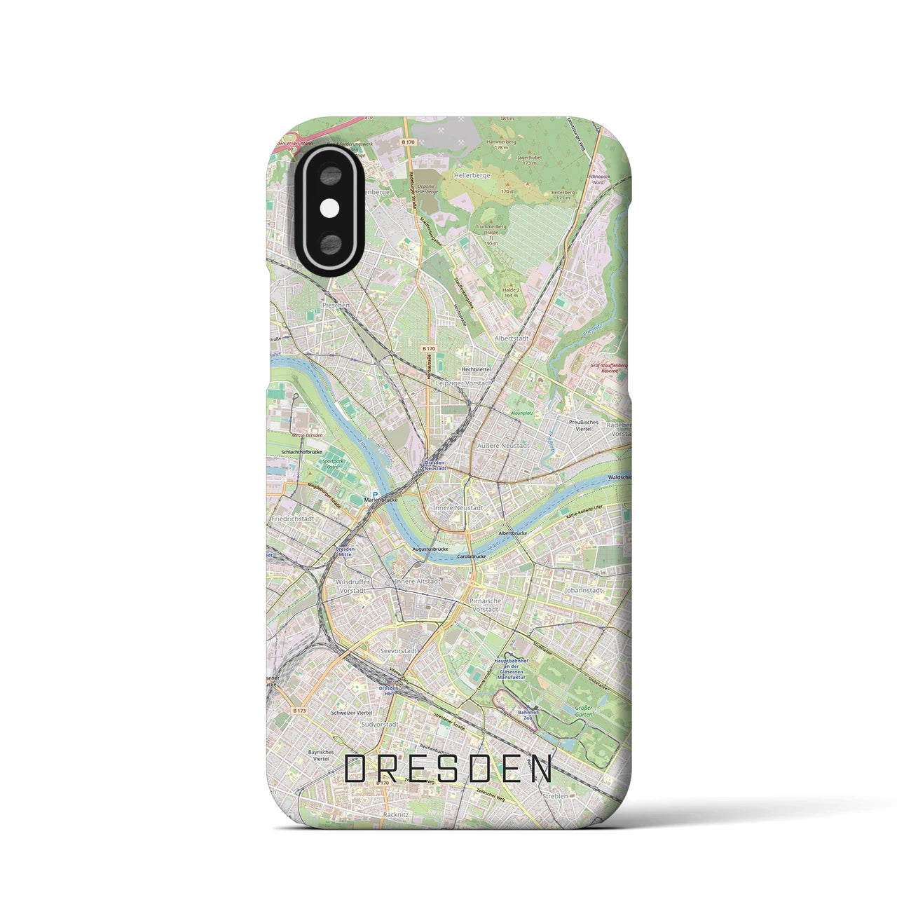 【ドレスデン(ドイツ)】地図柄iPhoneケース(バックカバータイプ)