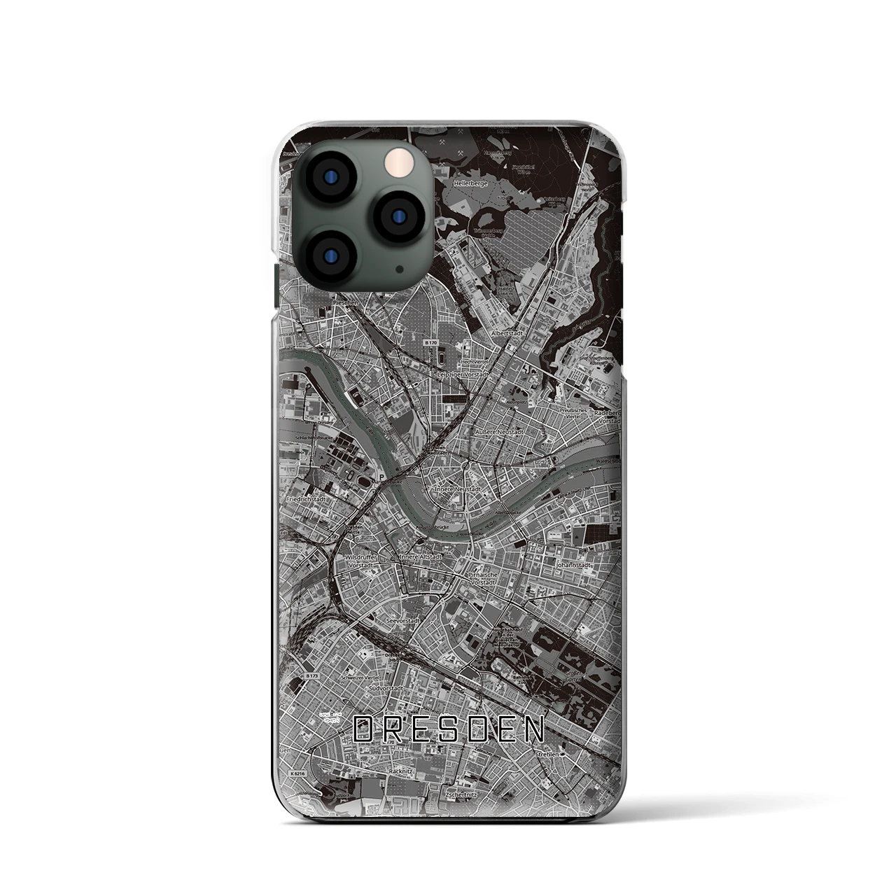 【ドレスデン(ドイツ)】地図柄iPhoneケース(クリアタイプ)