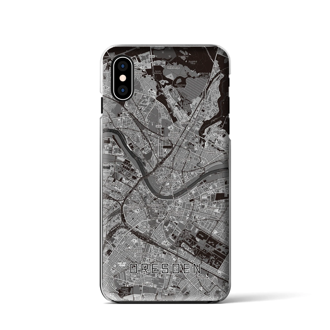 【ドレスデン(ドイツ)】地図柄iPhoneケース(クリアタイプ)