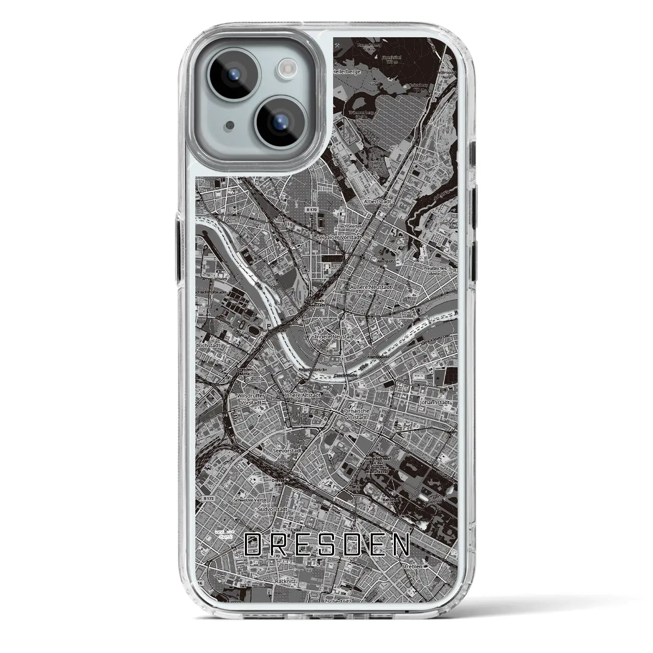 【ドレスデン(ドイツ)】地図柄iPhoneケース(MagSafeタイプ)