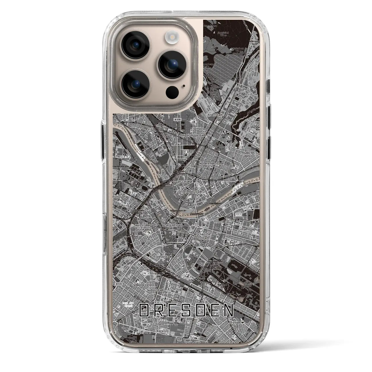 【ドレスデン(ドイツ)】地図柄iPhoneケース(MagSafeタイプ)