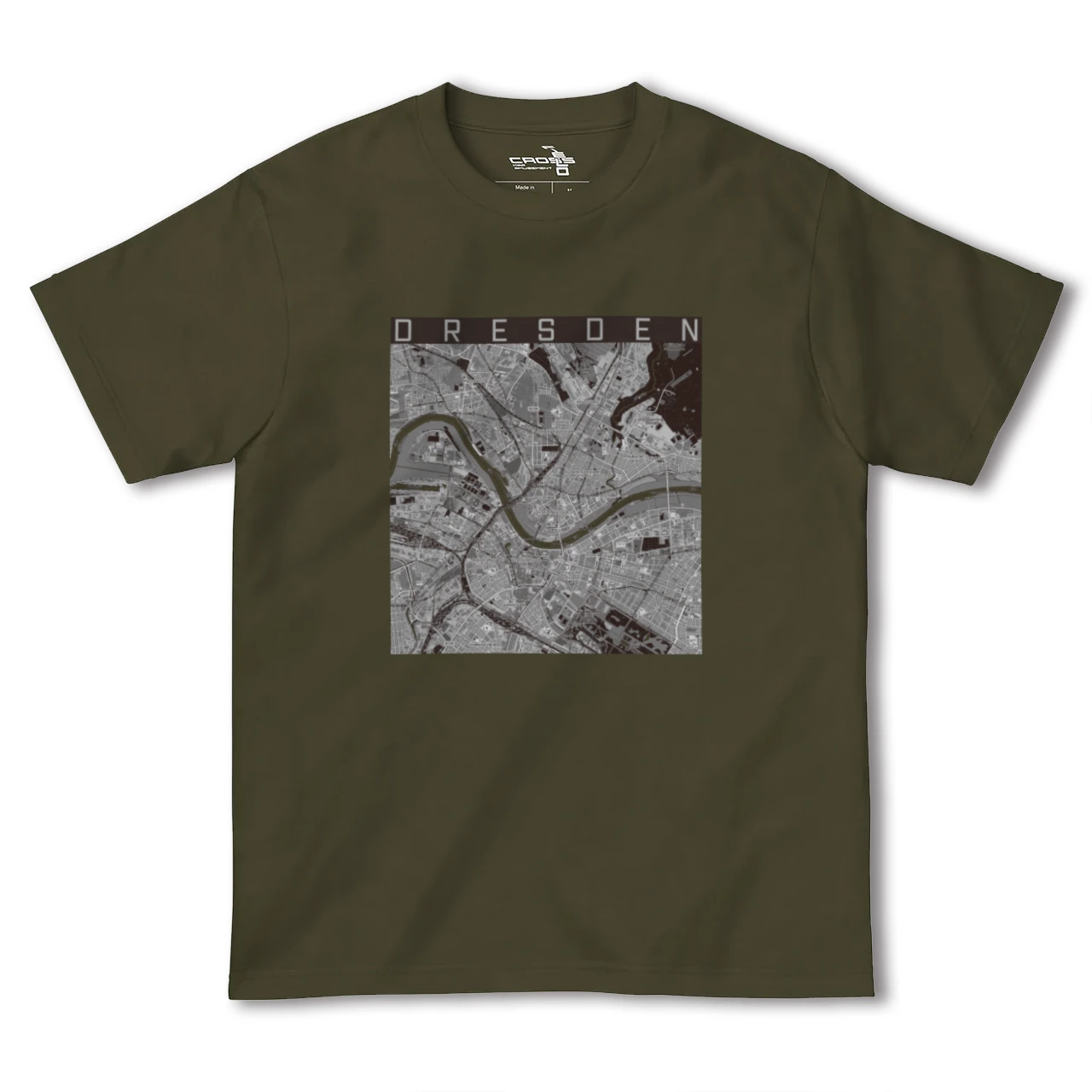 【ドレスデン(ドイツ)】地図柄ヘビーウェイトTシャツ