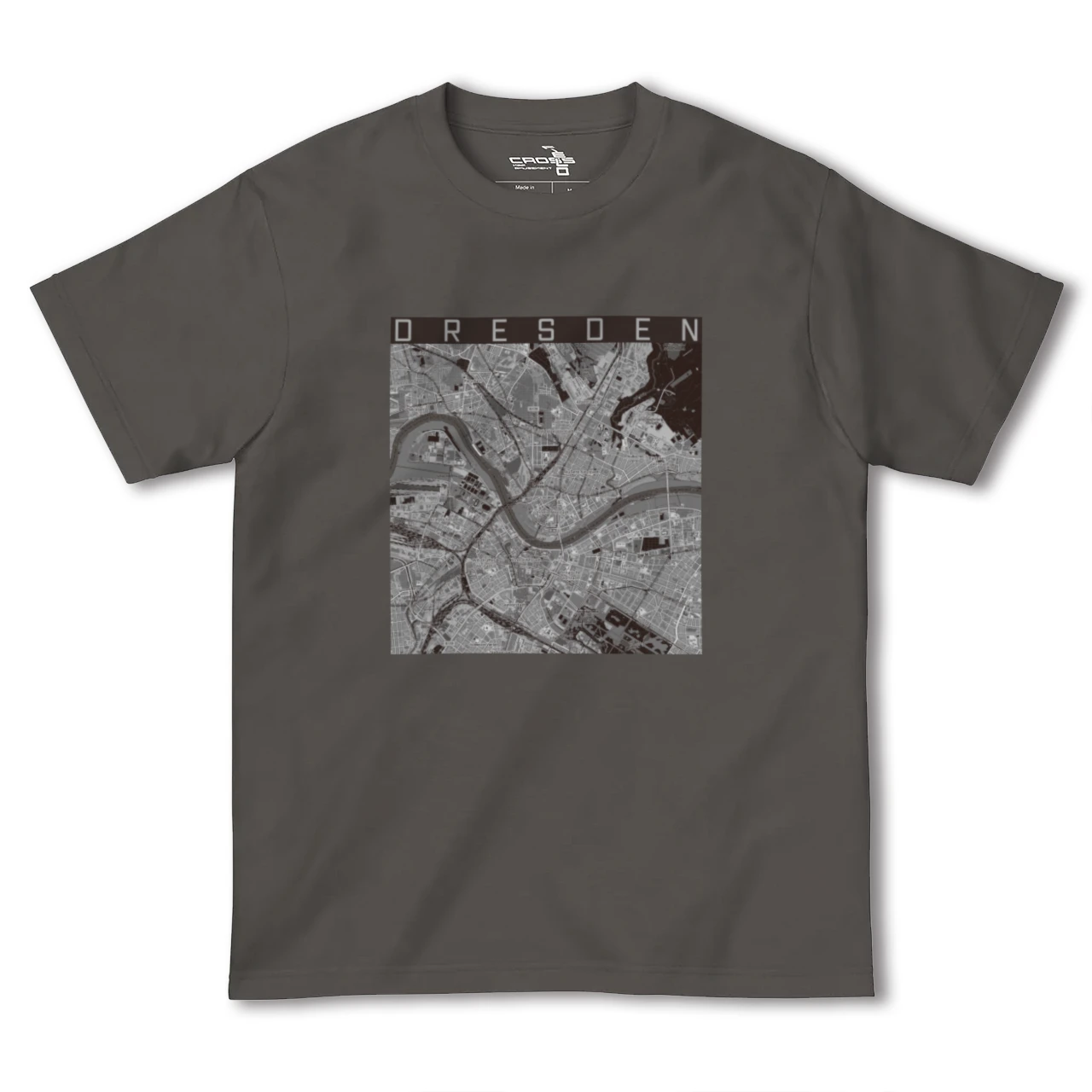 【ドレスデン(ドイツ)】地図柄ヘビーウェイトTシャツ