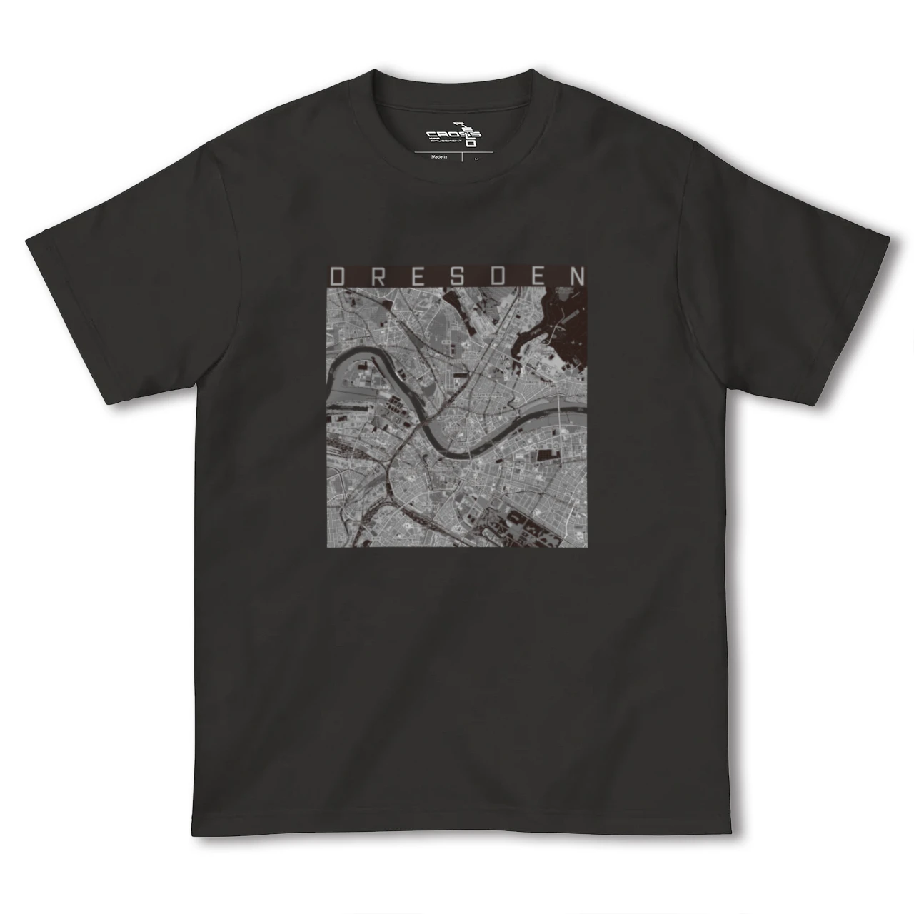 【ドレスデン(ドイツ)】地図柄ヘビーウェイトTシャツ