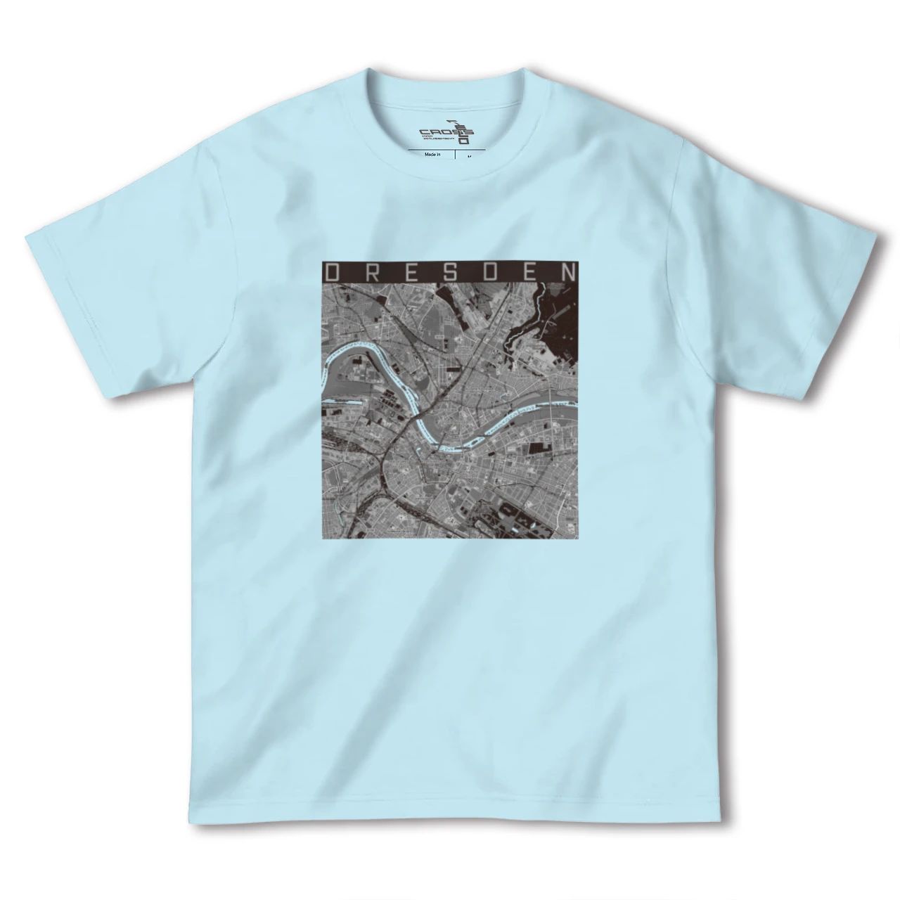 【ドレスデン(ドイツ)】地図柄ヘビーウェイトTシャツ