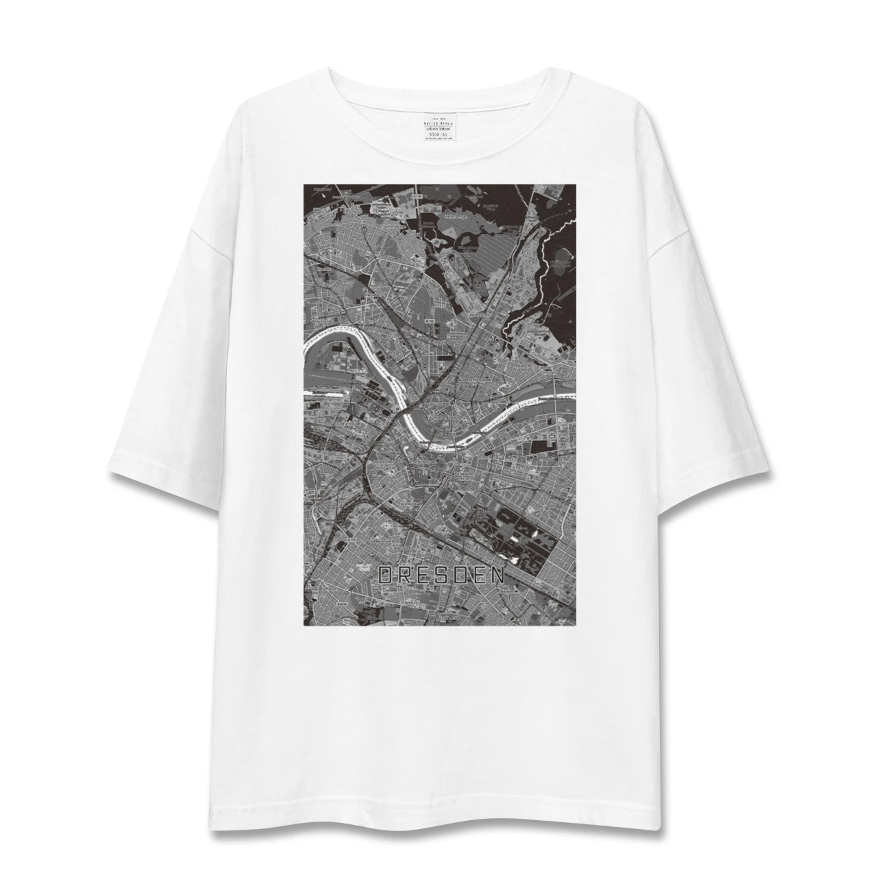 【ドレスデン(ドイツ)】地図柄ビッグシルエットTシャツ
