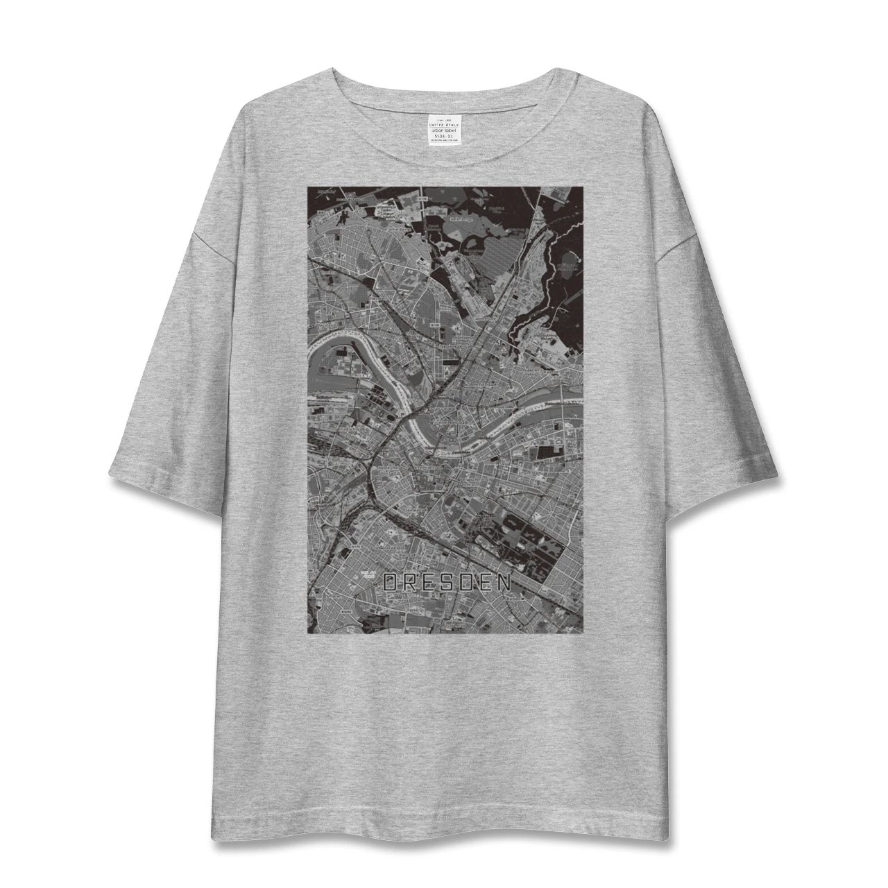 【ドレスデン(ドイツ)】地図柄ビッグシルエットTシャツ