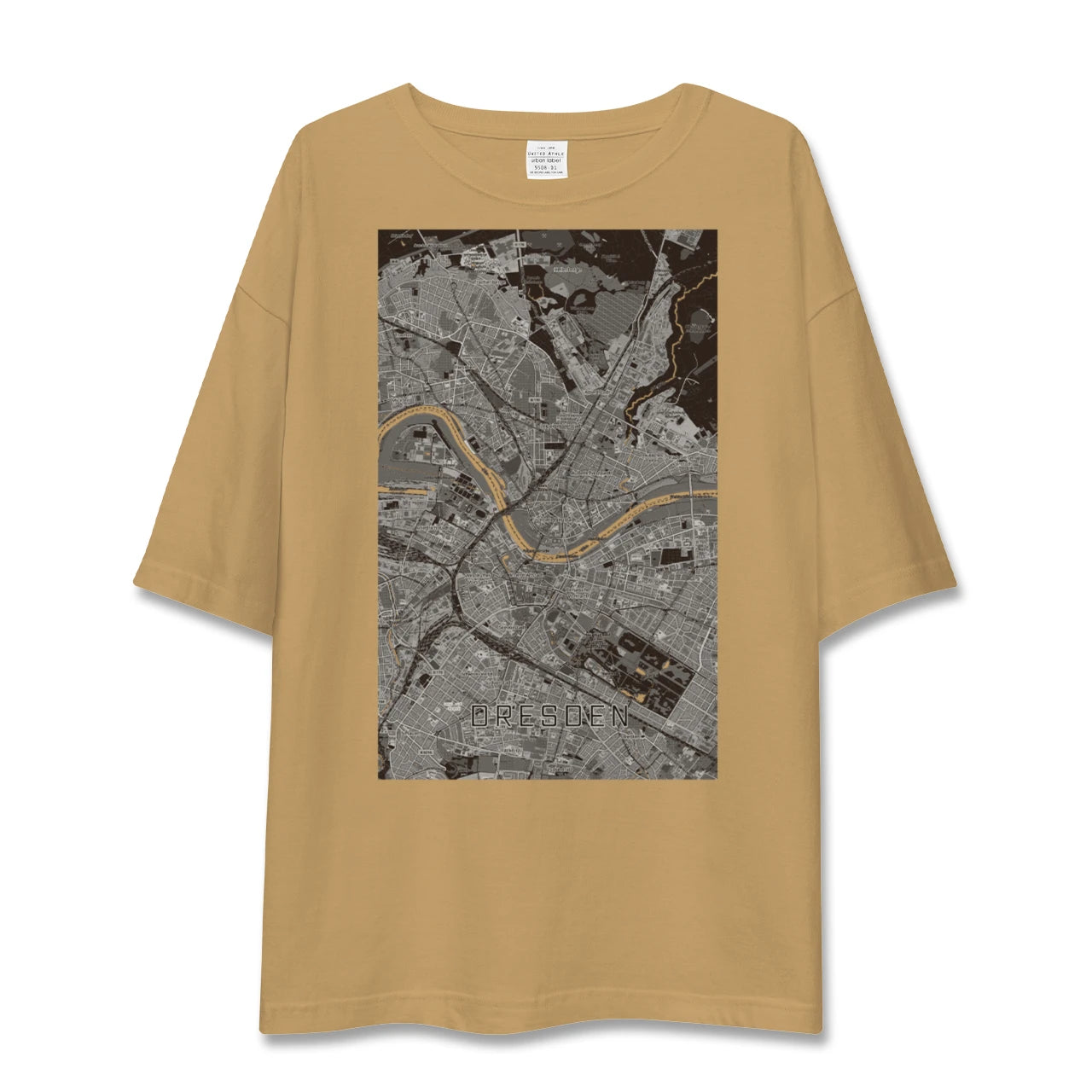 【ドレスデン(ドイツ)】地図柄ビッグシルエットTシャツ